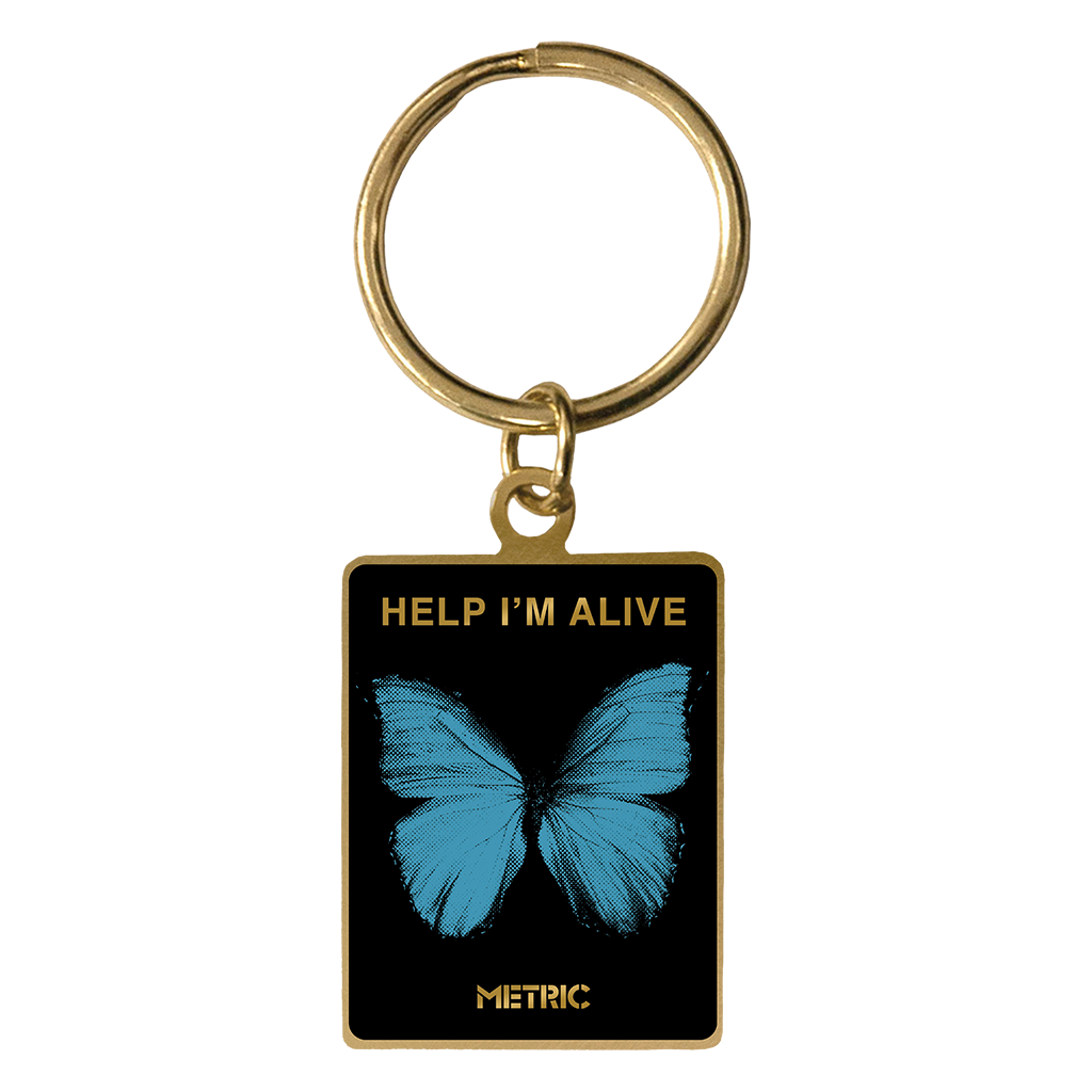 Help I'm Alive Butterfly Keychain