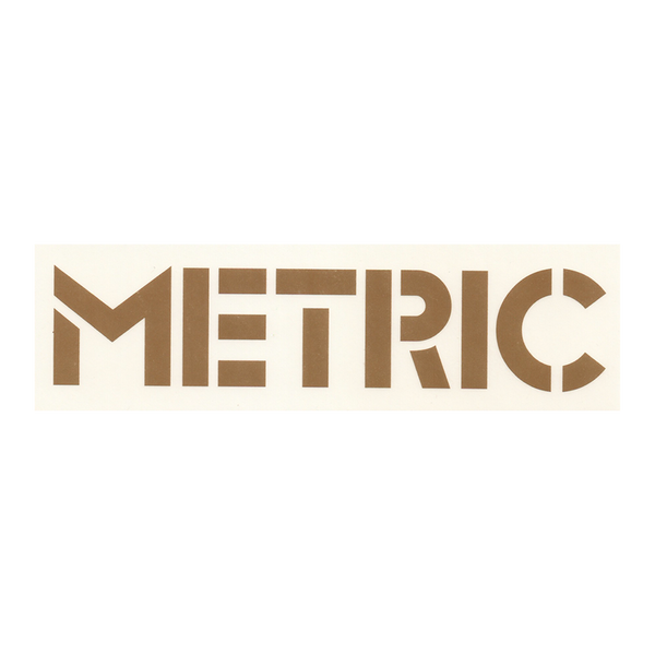 Metric Gold Vinyl Sticker - Metric Online Store